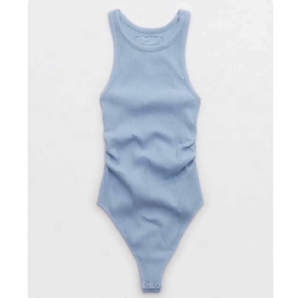 High Neck Ruched Bodysuit from Aerie